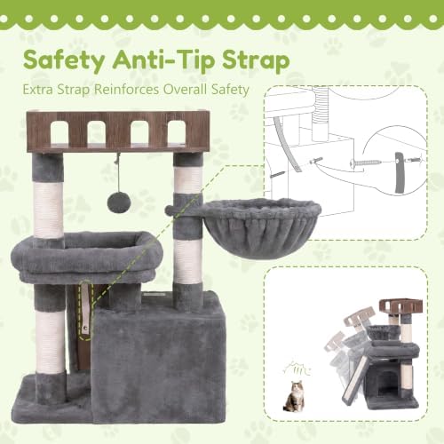 Heybly Cat Tree, Multi-Season Stable Cat Activity Tower, HCT207SW - Image 6