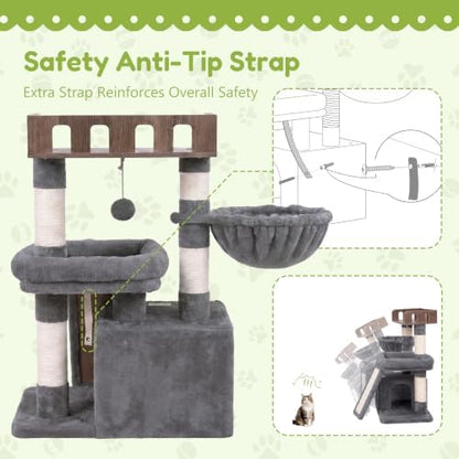 Heybly Cat Tree, Multi-Season Stable Cat Activity Tower, HCT207SW - Image 6
