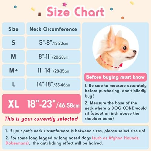 Inflatable Dog Pillow Cone Collar After Surgery, Donut Soft Neck Cone for Golden Retriever & German Shepherd Extra Large Dogs, etc, Recovery E Collar to Stop Licking Pink - Image 2