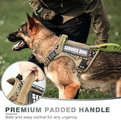 WINSEE Tactical Dog Harness, No Pull Dog Harness for Medium Large Dogs with Handle & Molle, Military Service Dog Vest Harness in Training Pet Harness for Small Dogs - Image 3
