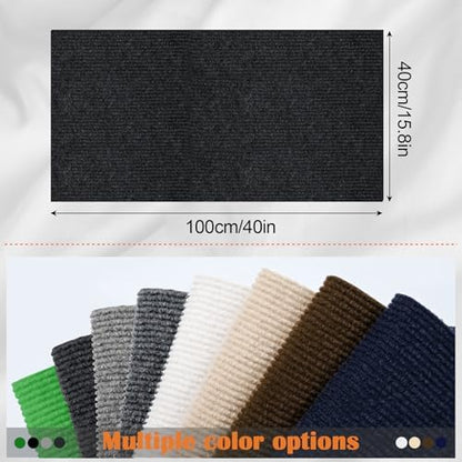 Cat Scratch Furniture Protector - 40" x 15.8" Trimmable Self-Adhesive Cats Claws Scratch Pads, DIY Cat Climbing Couch Protector for Scratch Post Cat Tree Replacement Indoor (Black) - Image 2