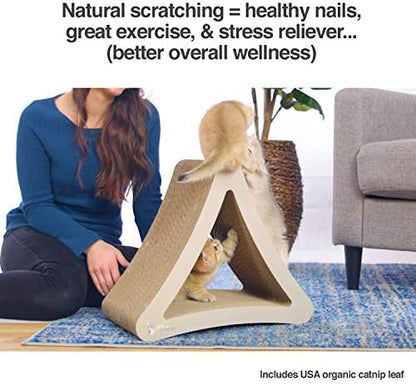 PetFusion 3-Sided Vertical Cat Scratching Post, 18in x 10.5in x 15.9in - Image 5