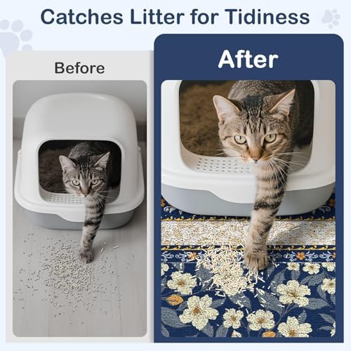 Unicorn Catcher 33"x22" Cat Litter Mat Non-Slip Washable Litter Box Mat - Image 2