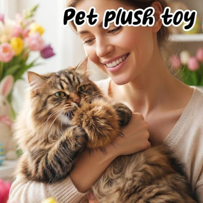 3pcs Soft Fluffy Rabbit Fur Cat Toys Cat Toy Faux Rabbit Fur Ball - Image 6