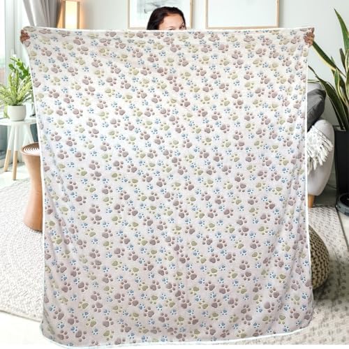 Dog Blankets for Large Dogs, 3 Pcs Dog Blanket Washable, Soft Fluffy Flannel Pet Blanket Mat Cover for Bed Couch, Cute Print Puppy Blanket 60" x 50" - Image 6