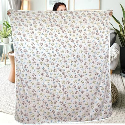 Dog Blankets for Large Dogs, 3 Pcs Dog Blanket Washable, Soft Fluffy Flannel Pet Blanket Mat Cover for Bed Couch, Cute Print Puppy Blanket 60" x 50" - Image 6