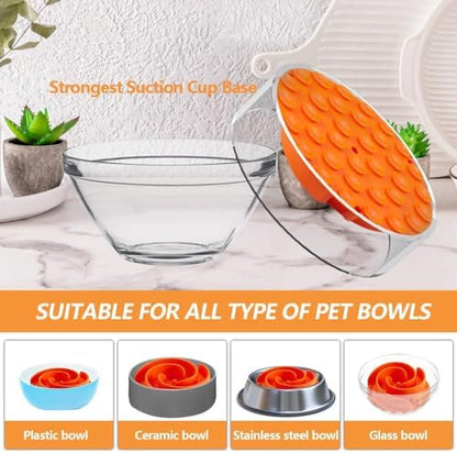 Slow Feeder Dog Bowls Insert, Animire Soft Silicone Slow Eating Dog Food Bowl for Small, Medium and Large Dogs, Compatible with Regular and Elevated Bowls - Image 3