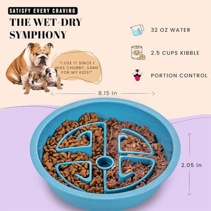 AVERYDAY Slow Feeder Dog Bowls for Large Breeds Fits Raised Feeding Station, Puzzle Dog Food Bowls to Slow Down Eating, Dogs Feeding Bowl with Non-Slip, Slows Feeder Pet Bowl for Wet and Dry Food - Image 4