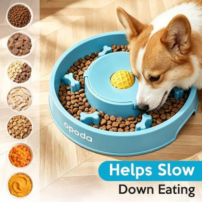 Slow Feeder Dog Bowls, Fun Slow Feeding & Lick Bowl with Rolling Ball - Image 3