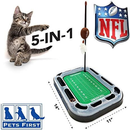 Pets First Dallas Cowboys Football Field Cat Scratcher Toy (Pack of 2) - Image 2