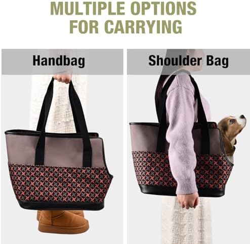 Dog Purse Carrier for Small Dogs, Soft-Sided Tote Bags with Pocket - Image 6