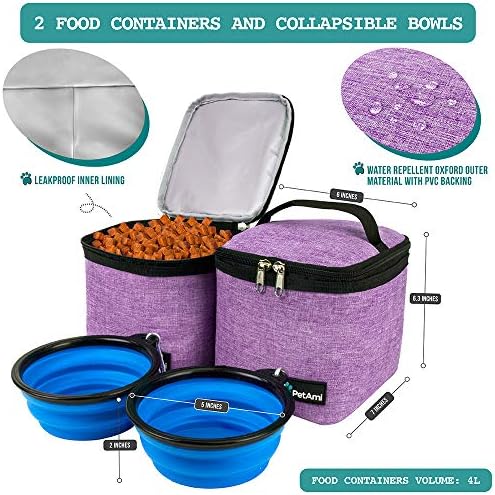 PetAmi Dog Travel Backpack 27L Airline Approved Pet Supplies Bag, Purple - Image 4