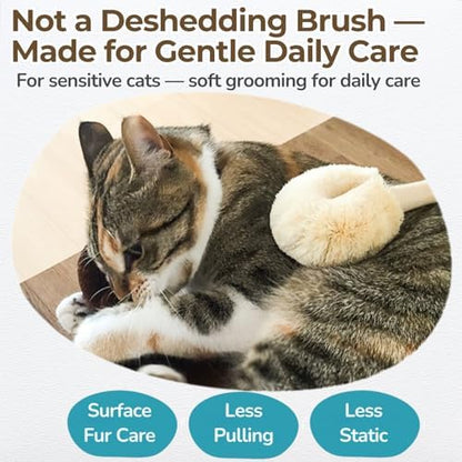 Wablade Cat Brush for Sensitive Cats & Kittens, Soft, 7.5", Made in Japan - Image 4