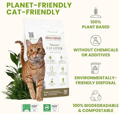 Natural Unscented Cat Litter - 10 lbs - Plant-Based, Clumping, Biodegradable, Non-Toxic, Compostable, Eco-Friendly, Odor Control, Low Dust, Safe for Cats & Kittens. (Pack of 2) - Image 5