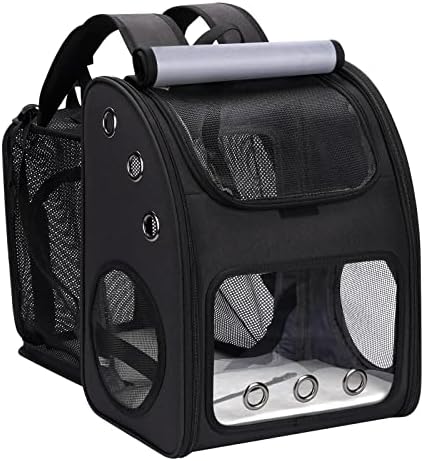 Expandable Cat Backpack Carrier for Small Cats & Pets Up to 18 lbs by COVONO