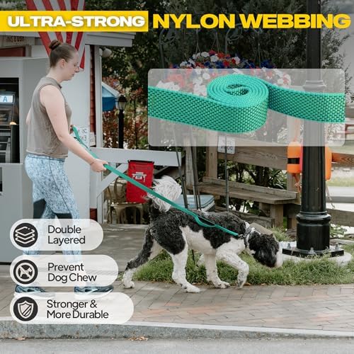 Fida 10 FT Heavy Duty Dog Leash, Dual Padded Handles for Medium Large Dogs - Image 3