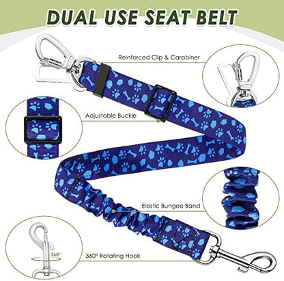 SlowTon Dog Seatbelt, 2 Pack Adjustable Heavy Duty Dog Safety Seat Belt - Image 2