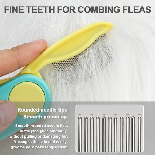 Foldable 2-in-1 Pet Face Comb for Dogs & Cats for Face Eyes Ears (Green) - Image 5