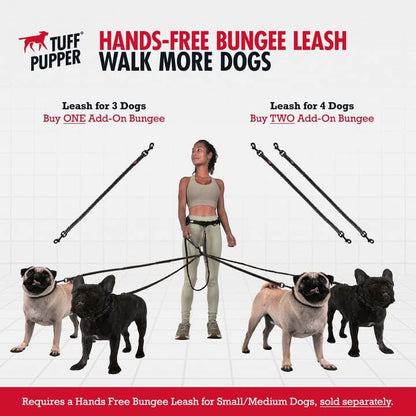 Add-On Accessory Bungee Leash | Add One Medium Dog Up to 45 lbs | Requires Purchase of Two Medium Dog Hands Free Bungee Leashes Sold Separately | Buy One for Three Dogs | Buy Two for Four Dogs - Image 2