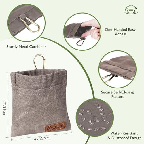 ETIAL Dog Treat Pouch,Portable Puppy Dog Training Treat Bag,Hand Free Dog Walking Bag,Auto Closing Pet Feed Snack Reward Pocket,Dog Food Dispenser for Pet Puppy Travel or Outdoor Use - Image 2