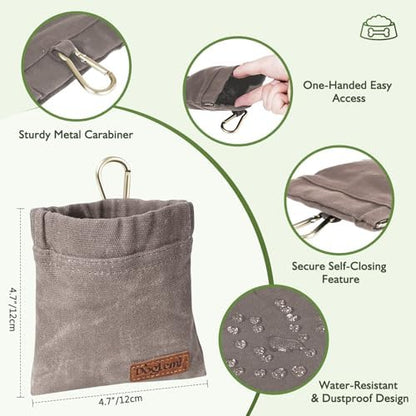 ETIAL Dog Treat Pouch,Portable Puppy Dog Training Treat Bag,Hand Free Dog Walking Bag,Auto Closing Pet Feed Snack Reward Pocket,Dog Food Dispenser for Pet Puppy Travel or Outdoor Use - Image 2