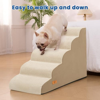 5 Step Dog Stairs for High Bed,Non-Slip Pet Ramp for Small Dogs and Cats - Image 5