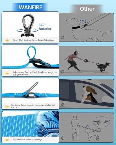 Hands Free Dog Leash & Car Seatbelt Set, Crossbody Leash for Dog Walking - Image 3