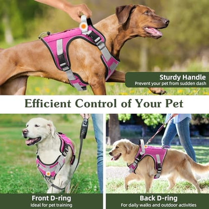 VavoPaw Heavy Duty Tactical Dog Harness for Large Dogs, No Pull Adjustable - Image 5