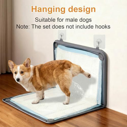 Nuanchu Pee Pad Tray Holder for Dogs, 23 x 23 Inch Silicone Dog Puppy Pad Holder with Four Fixed Points Stable Grip, Raised Edges, Quick-Wipe Dog Potty Tray for Indoor Flooring Protection - Image 3