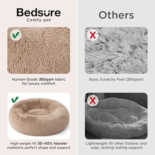 Bedsure Calming Cat Beds Donut Round Washable Kitten Bed,20 inches 2 Pack - Image 3