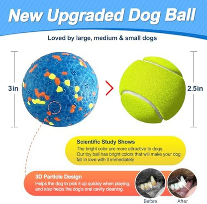Mankoda Dog Balls, 3" Indestructible Tennis Balls for Aggressive Chewers - Image 2