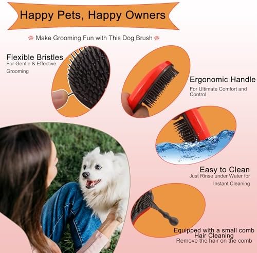 Puppy Brush - Soft Dog Brush (Orange) - Image 4