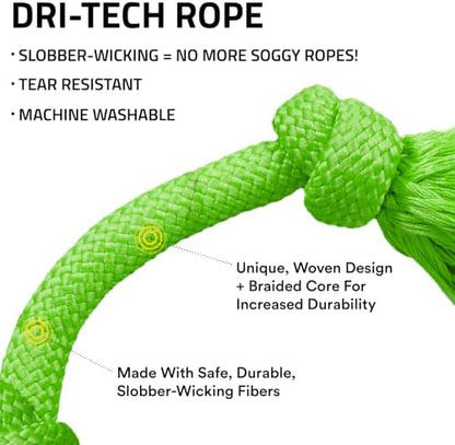 Playology Tug Rope Dog Toys for Medium Dogs - Medium, Sweet Potato Scent - Image 2