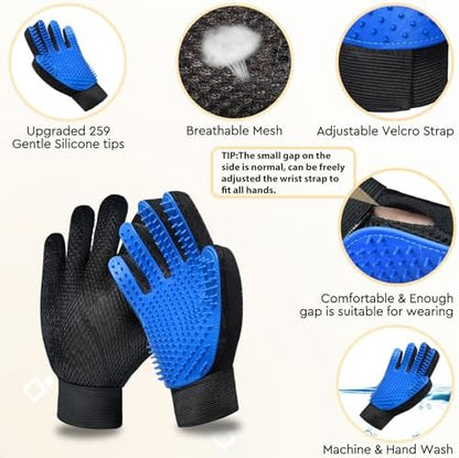 Cat Grooming Glove Brush, Self-Cleaning Slicker Pet Brush - Image 5