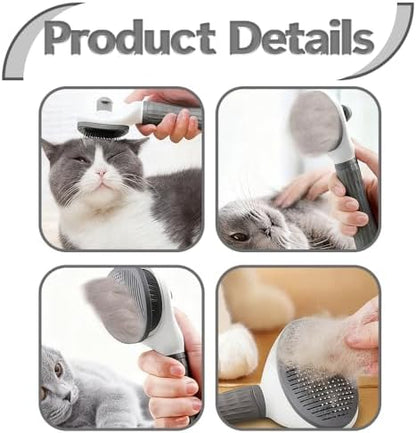 Cat Brush for Shedding & Grooming, Self-Cleaning Cat Slicker Brush with Push Button | Gentle Deshedding & Dematting Tool for Short & Long Hair Cats and Dogs | Massaging Pet Hair Remover for Loose Fur - Image 5