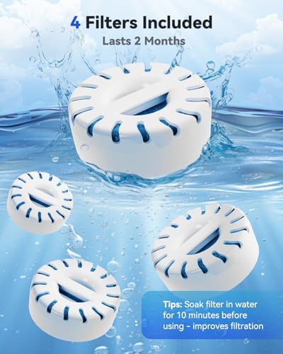 Replacement Water Filters for Dog Water Fountain for Large Dogs, BPA-Free, Compatible with IAD Stainless Steel Large Dog Water Fountain, 2 Month Filter Supply, 4-Pack - Image 3