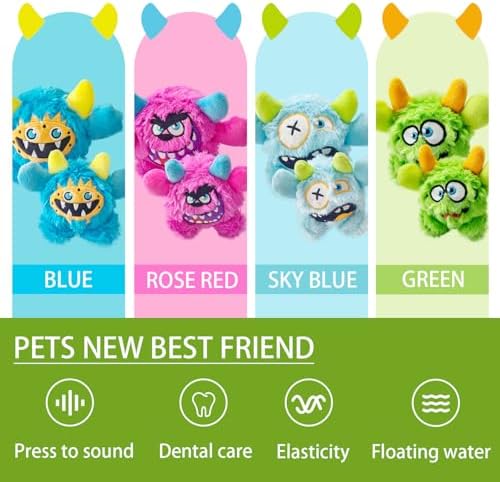 Squeaky Plush Dog Toy Ball, Dental Care, Skin-Friendly and Soft and Relieve Stress,Dog Training Interactive Pet Cute Plush Fashionable Toy Ball (Green,Large) - Image 5