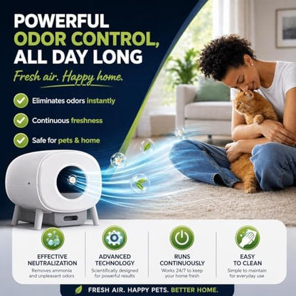 ProGuard® 6PCS Pets Deodorizing Pods for Cumrige Self Cleaning Litter Box, Odor Remover for Fumoi Automatic Cat Litter Box, Camellia Flower Scented, Long-Lasting Fragrance, Keep Home Fresh - Image 6