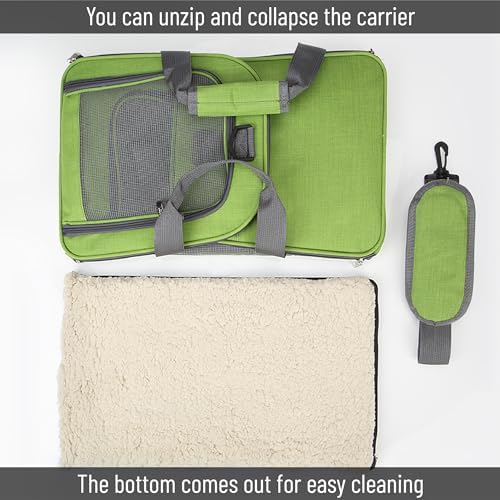 Mr. Pen- Pet Carrier, 17.5" x 11.2" x 11.5", Medium Size, Green - Image 4