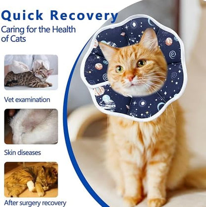 Soft Adjustable Cat Cone Collar, Comfortable Cat Recovery Collar - Image 3