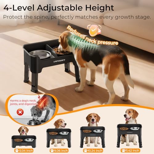 URPOWER Mess Proof Elevated Dog Bowls for Small Dogs with Slow Feeder - Image 6