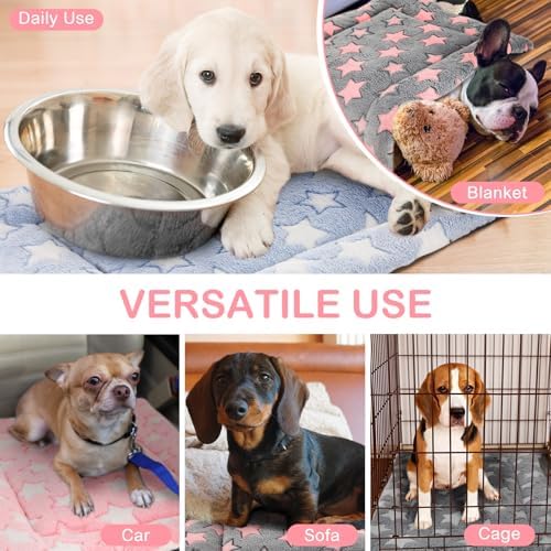 VitalCozy 4 Pcs Dog Crate Pads Soft Warm,18 x 24 x 1.6 Inch,Star,Colorful - Image 4