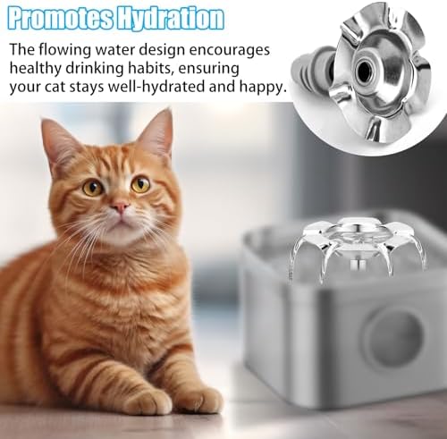 Flower Spout with Spout Holder for 88oz/2.6L Cat Water Fountain - Image 6