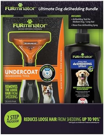 FURminator Ultimate Dog deShedding Bundle (Set of 2) by FURminator