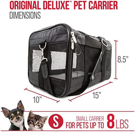Sherpa Original Deluxe Travel Pet Carrier, Airline Approved & Guaranteed On Board - Black, Small - Image 3