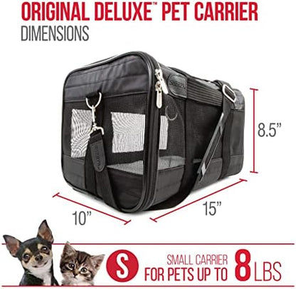 Sherpa Original Deluxe Travel Pet Carrier, Airline Approved & Guaranteed On Board - Black, Small - Image 3