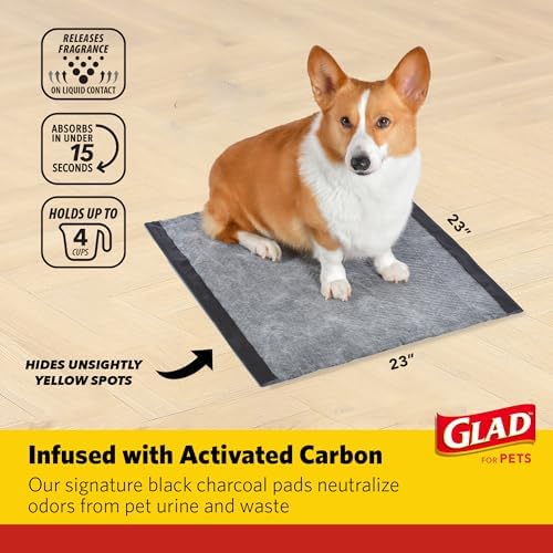 Glad for Pets Activated Carbon Puppy Training Pads, 23 x 23 in, 30 Ct - Image 3
