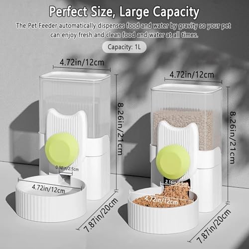 kathson Rabbit Feeder for Cage,Bunny Water Bottle,Pet Food Dispenser,Green - Image 2