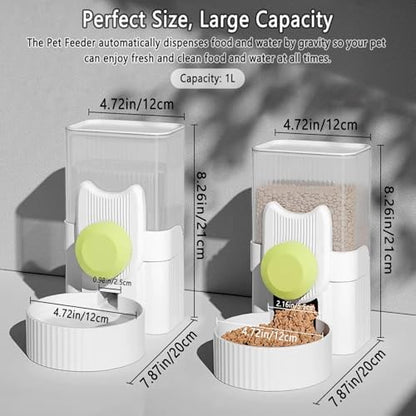 kathson Rabbit Feeder for Cage,Bunny Water Bottle,Pet Food Dispenser,Green - Image 2
