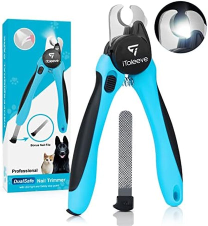 iToleeve LED Dog Nail Clipper with Light, Illuminates Nails Helps See Quick by iToleeve